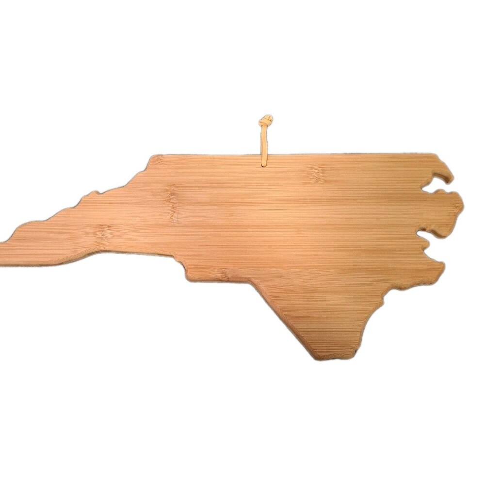 Totally Bamboo 18”x8” Wooden North Carolina State Cutting Board NC Nwot